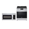 LG Over the Range Microwave and 6.3 CF Electric Single Oven Slide-In Range, Self Clean, ThinQ,Printproof