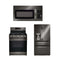 LG Gas Range, French Door Refrigerator, and Over the Range Microwave Bundle