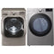 LG - 5.2 Cu. Ft. High Efficiency Front-Load Washer and 7.4 Cu. Ft. Ultra Large Graphite Steel Smart Electric Vented Dryer