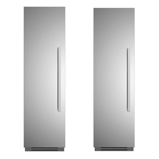 Bertazzoni | 24" Built-in Freezer column - Stainless - Left swing door and 24" Built-in Refrigerator column - Stainless - Left swing door  Bundle