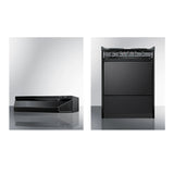 Summit - 24" Under Cabinet Ductless Range Hood and 24" Wide Electric Coil Range Bundle