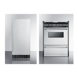 Summit - 15" Wide Built-in or Freestanding All-Refrigerator and 24" Wide Gas Range, Open Burner Bundle
