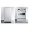 Summit - 15" Wide Built-In All-Refrigerator and 24" Wide Electric Wall Oven Bundle