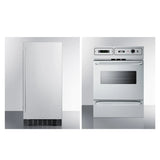 Summit - 15" Wide Built-In All-Refrigerator and 24" Wide Electric Wall Oven Bundle