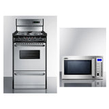Summit - 20" Wide Electric Coil Range and Commercial Microwave Bundle