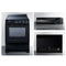 Summit - 24" Wide Electric Smooth-Top Range, 24" Under Cabinet Convertible Range Hood, and 24" Wide Over-the-Range Microwave Bundle