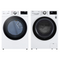 LG -  2.4 cu.ft. Smart wi-fi Enabled Compact Front Load Washer and LG - 7.4 Cu. Ft. Ultra Large Capacity White Smart Electric Vented Dryer