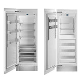 Bertazzoni | 30" Built-in Refrigerator column - Panel Ready - Left swing door and 30" Built-in Freezer column - Panel Ready - Left swing door