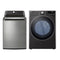 LG - 27 in. 4.8 cu. ft. Mega Capacity White Top Load Washer and LG - 7.4 Cu. Ft. Black Steel Ultra Large Capacity Gas Dryer