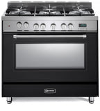 Verona - Prestige 36" Dual Fuel Single Oven Range - 5 Burners - Stainless Steel, Matte Black, White