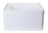 ALFI Brand - White 26" Contemporary Smooth Apron Fireclay Farmhouse Kitchen Sink | AB505-W