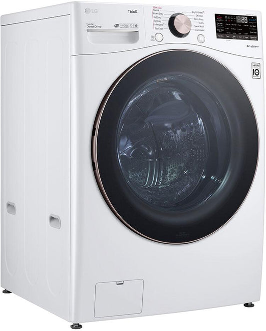 LG - 27 in. 4.5 cu. ft. White Ultra Large Capacity Front Load Washer with TurboWash 360 Steam | WM4000HWA