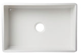 ALFI Brand - White 30" Contemporary Smooth Apron Fireclay Farmhouse Kitchen Sink | AB510-W