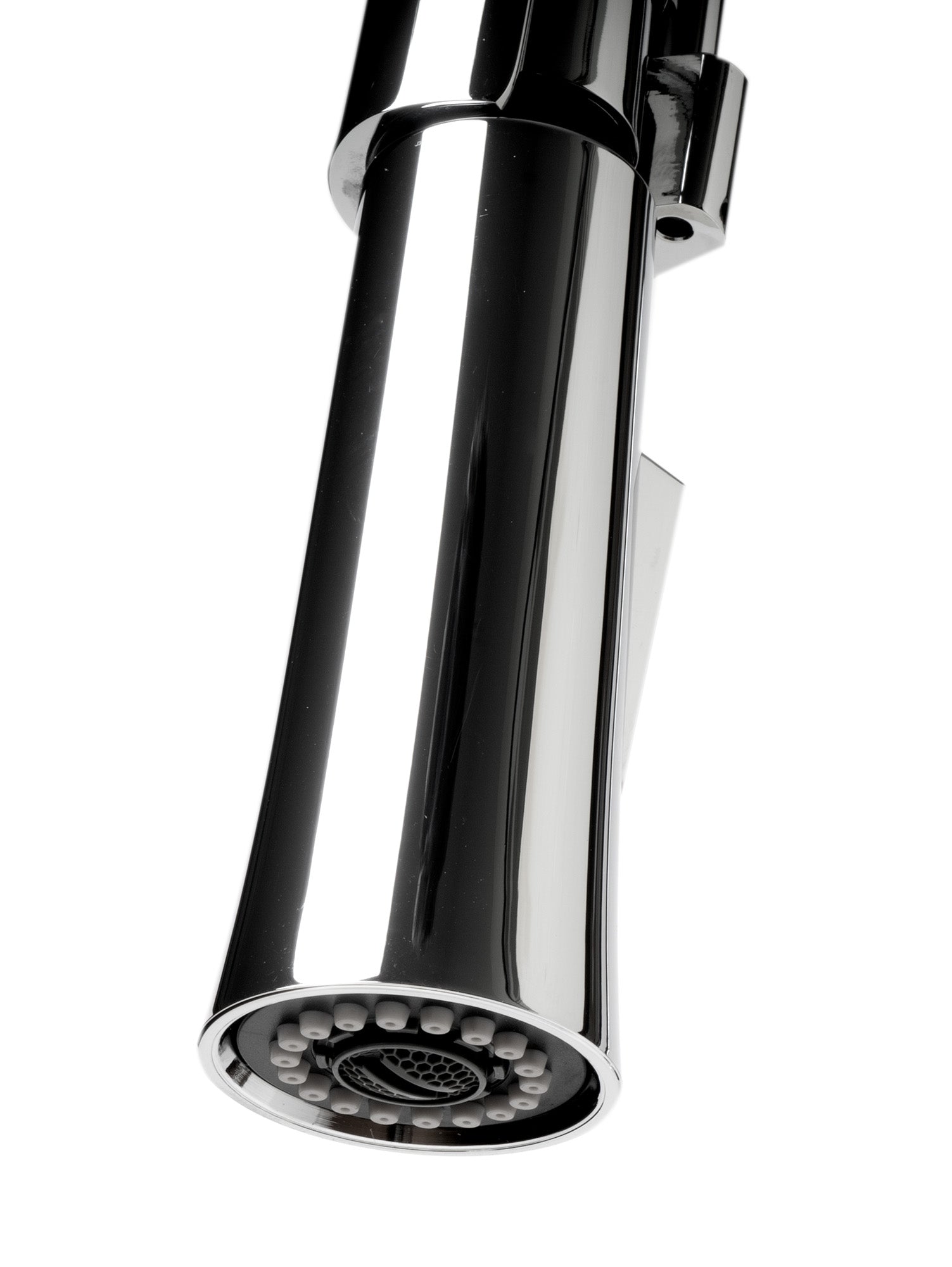 ALFI Brand - Polished Chrome Square Kitchen Faucet with Black Rubber Stem | ABKF3023-PC