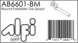 ALFI Brand - Black Matte Round Foldable Tub Spout | AB6601-BM