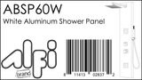 ALFI Brand - White Aluminum Shower Panel with 2 Body Sprays and Rain Shower Head | ABSP60W