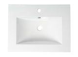 ALFI Brand - White 25" Rectangular Drop In Ceramic Sink with Faucet Hole | ABC803