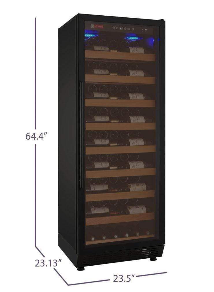 Allavino Wine & Beverage Centers Vite Series 115 Bottle Single Zone Wine Refrigerator - Black Cabinet and Doo - YHWR115-1BRN