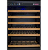 Allavino Wine & Beverage Centers Wide FlexCount II Tru-Vino 112 Bottle Dual Zone Black Side-by-Side Wine Refrigerator - 2X-VSWR56-1B20