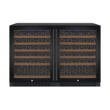 Allavino Wine & Beverage Centers Wide FlexCount II Tru-Vino 112 Bottle Dual Zone Black Side-by-Side Wine Refrigerator - 2X-VSWR56-1B20