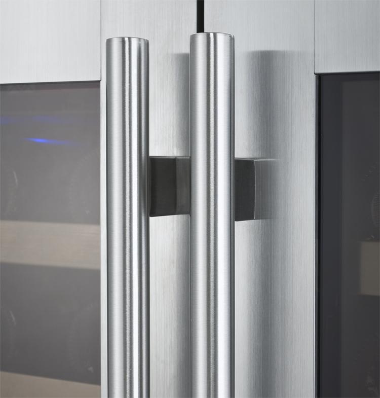 Allavino Wine & Beverage Centers Wide FlexCount II Tru-Vino 112 Bottle Four Zone Stainless Steel Side-by-Side Wine Refrigerator - 2X-VSWR56-2S20