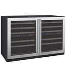 Allavino Wine & Beverage Centers Wide FlexCount II Tru-Vino 112 Bottle Four Zone Stainless Steel Side-by-Side Wine Refrigerator - 2X-VSWR56-2S20