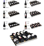 Allavino Wine & Beverage Centers Wide FlexCount II Tru-Vino 256 Bottle Dual Zone Stainless Steel Side-by-Side Wine Refrigerator - 2X-VSWR128-1S20