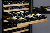 Allavino Wine & Beverage Centers Wide FlexCount II Tru-Vino 344 Bottle Four Zone Black Side-by-Side Wine Refrigerator - 2X-VSWR172-2B20