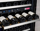 Allavino Wine & Beverage Centers Wide FlexCount II Tru-Vino 56 Bottle/124 Can Stainless Steel Side-by-Side Wine Refrigerator/Beverage Center - 3Z-VSWB24-3S20