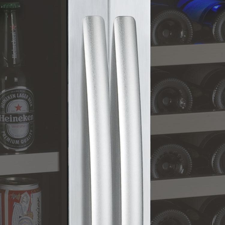 Allavino Wine & Beverage Centers Wide FlexCount II Tru-Vino 56 Bottle/124 Can Stainless Steel Side-by-Side Wine Refrigerator/Beverage Center - 3Z-VSWB24-3S20