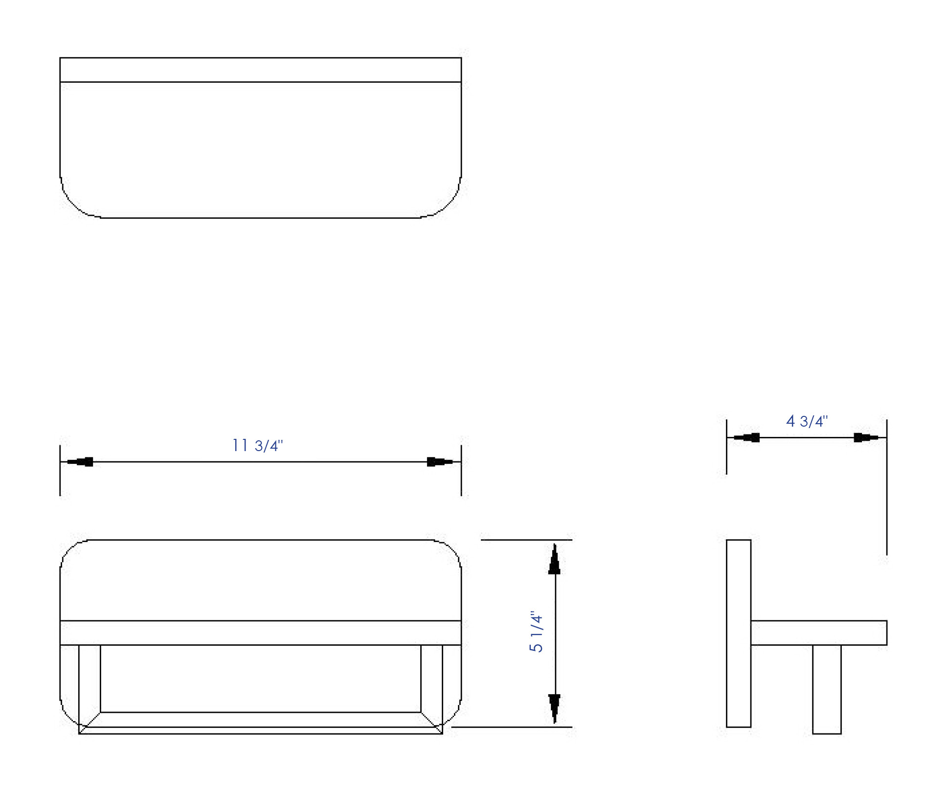 ALFI Brand - 12" Small Wooden Shelf with Chrome Towel Bar Bathroom Accessory | AB5510