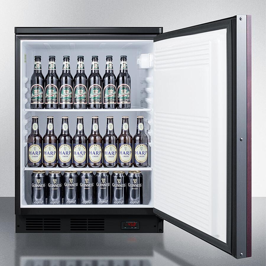 Summit - 24" 5.5 cu. ft. Custom Panel Built In Compact Refrigerator | [FF7LBLKBIPUBIF]