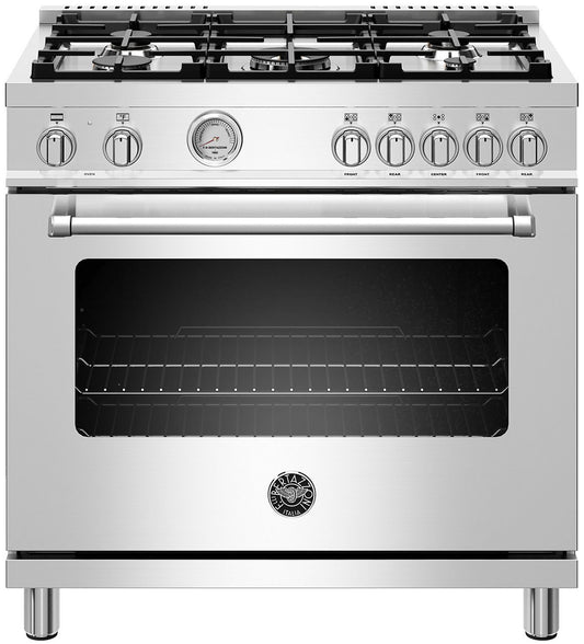 Bertazzoni | 36" Master Series range - Electric oven - 5 aluminum burners | MAST365DFMXE