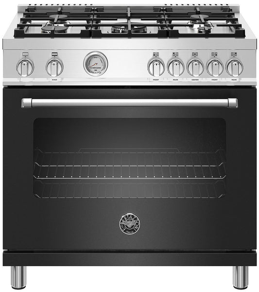 Bertazzoni | 36" Master Series range - Gas oven - 5 aluminum burners | MAST365GASNEE