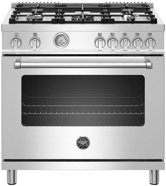 Bertazzoni | 36" Master Series range - Gas oven - 5 aluminum burners - LP version | MAST365GASXELP