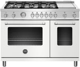 Bertazzoni | 48" Master Series range - Gas Oven - 6 aluminum burners + griddle | MAST486GGASBIE