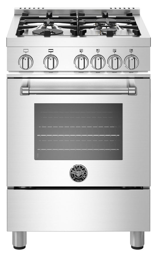 Bertazzoni | 24" Master Series range - Gas oven - 4 aluminum burners | MAST244GASXE