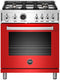 Bertazzoni | 30" Professional Series range - Electric self clean oven - 4 brass burners | PROF304DFSROT
