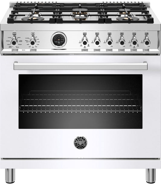 Bertazzoni | 36" Professional Series range - Electric self clean oven - 6 brass burners | PROF366DFSBIT