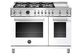 Bertazzoni | 48" Professional Series range - Electric self clean oven - 6 brass burners + griddle | PROF486GDFSBIT