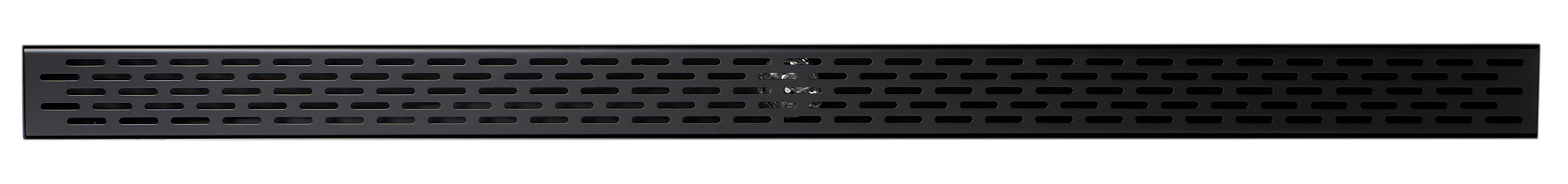 ALFI Brand - 47" Black Matte Stainless Steel Linear Shower Drain with Groove Holes | ABLD47C-BM