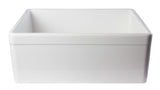 ALFI Brand - White 26" Decorative Lip Apron Single Bowl Fireclay Farmhouse Kitchen Sink | AB506-W