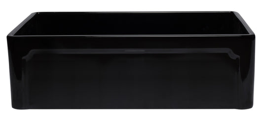 ALFI Brand - 33 inch Black Reversible Single Fireclay Farmhouse Kitchen Sink | AB3320SB-BG