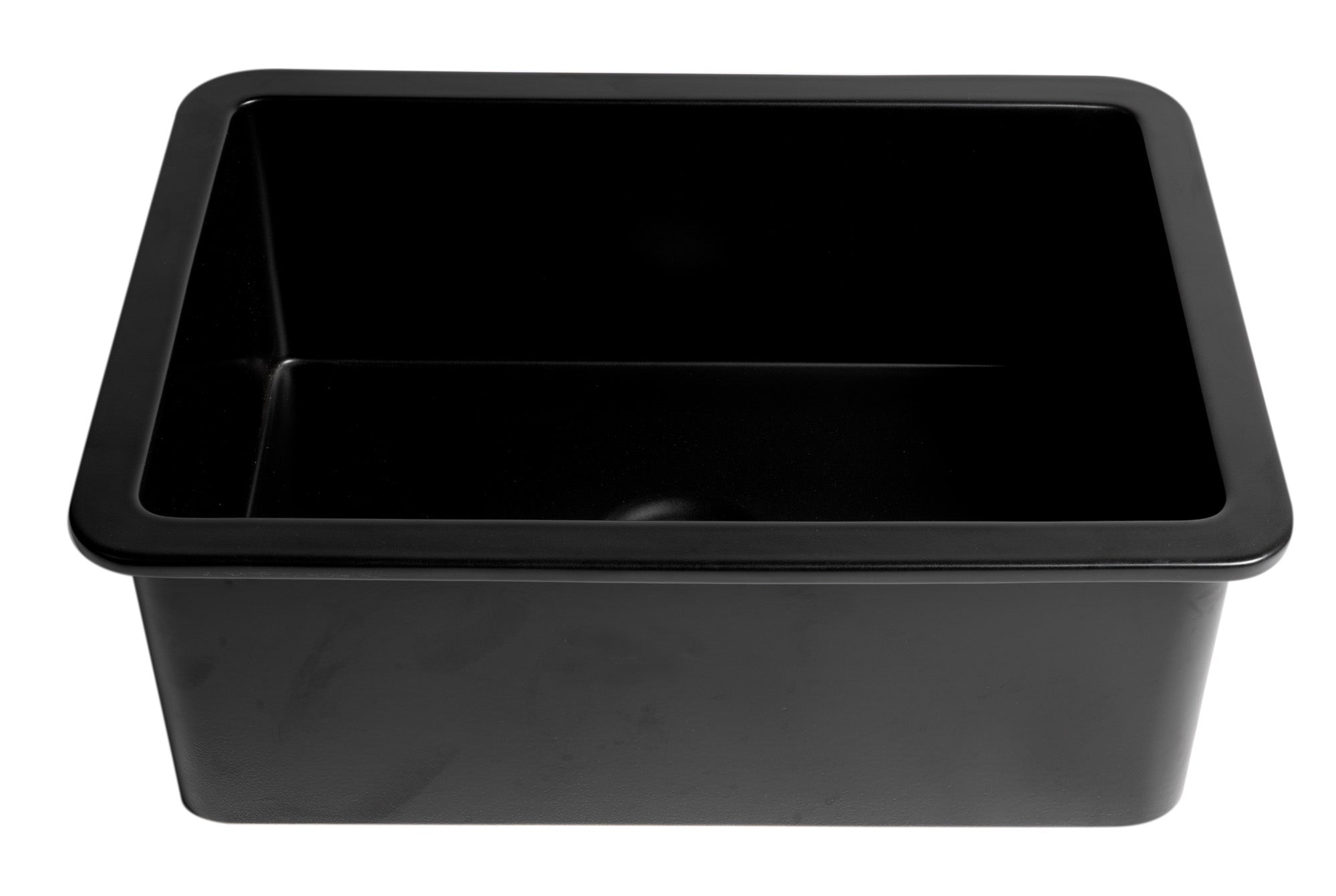 ALFI Brand - Black Matte 27" x 18" Fireclay Undermount / Drop In Firelcay Kitchen Sink | ABF2718UD-BM