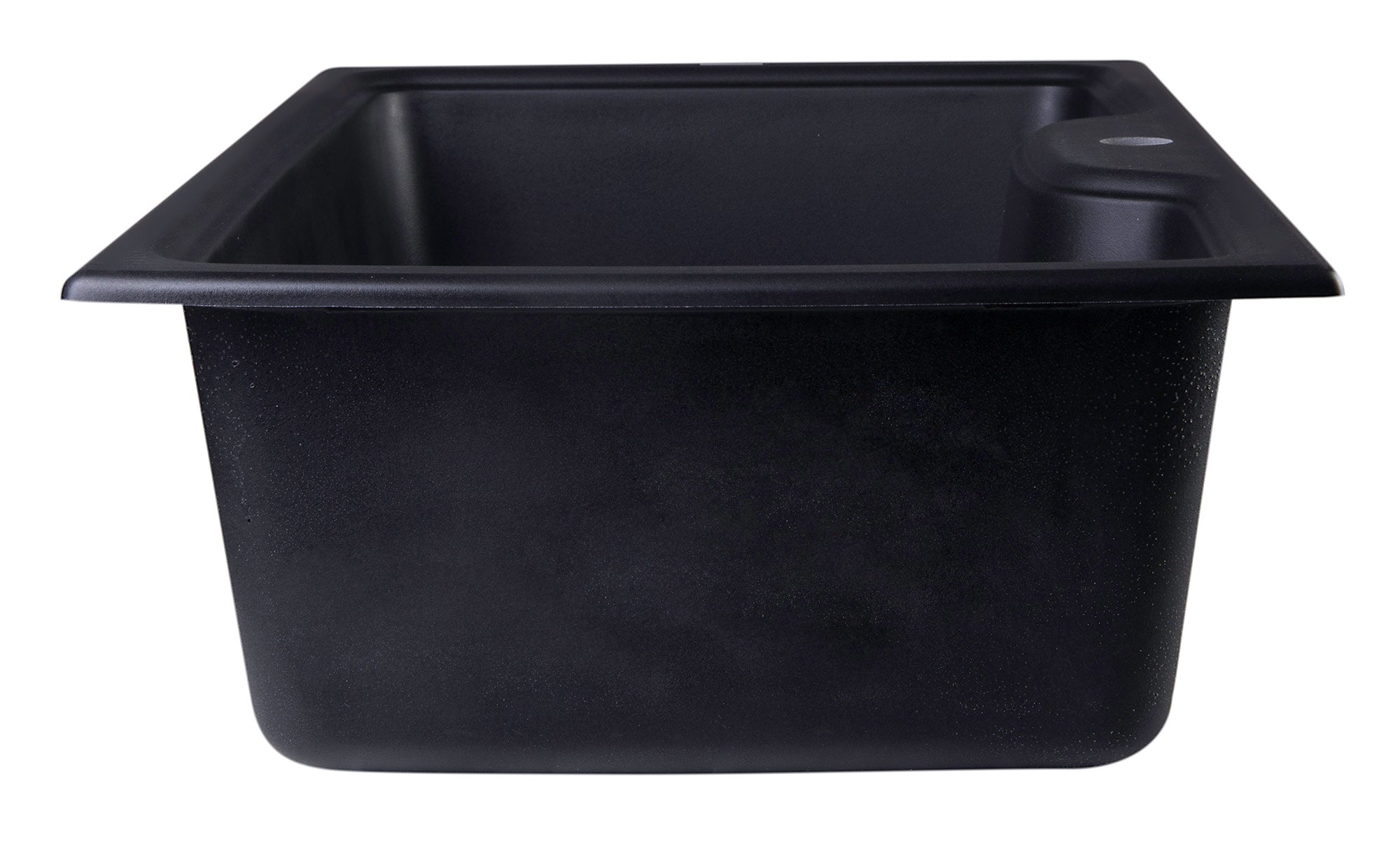 ALFI Brand - Black 35" Drop-In Single Bowl Granite Composite Kitchen Sink | AB3520DI-BLA