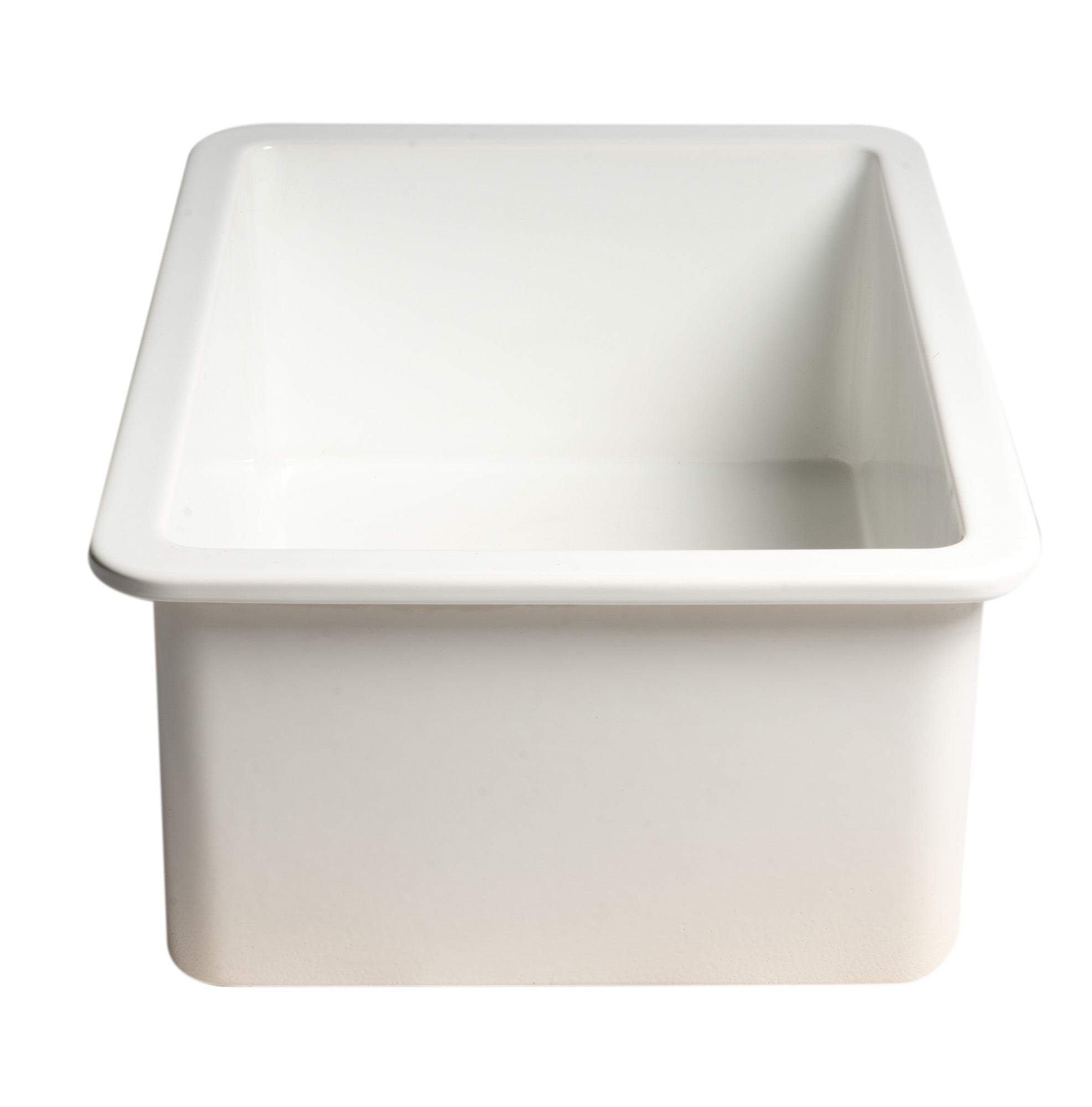 ALFI Brand - White 27" x 18" Fireclay Undermount / Drop In Firelcay Kitchen Sink | ABF2718UD-W