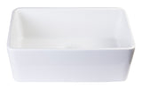 ALFI Brand - White 23" Smooth Apron Fireclay Single Bowl Farmhouse Kitchen Sink | AB503-W