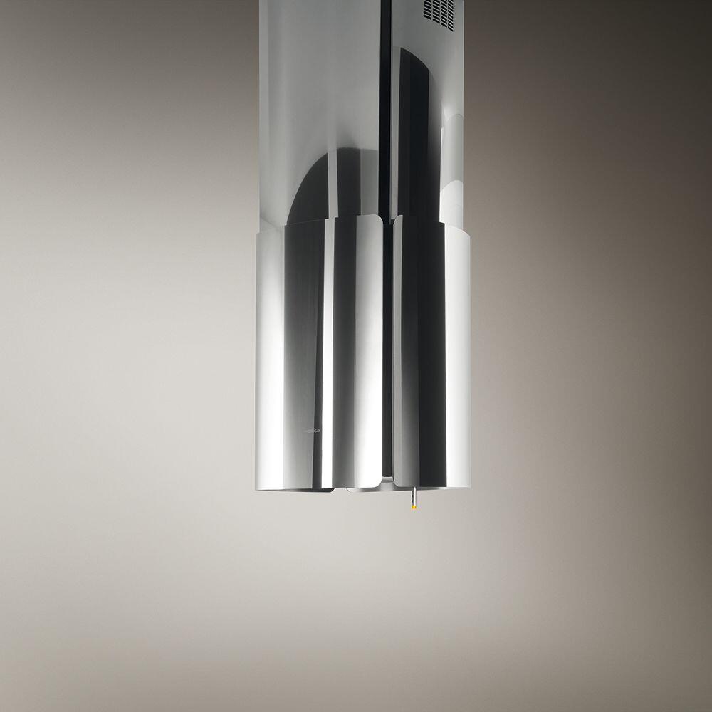 Elica - CHROME - Iconic - 22 7/8" W x 17" D x 22 7/8" H, Polished Stainless Steel - Island Hoods | ECH623S1