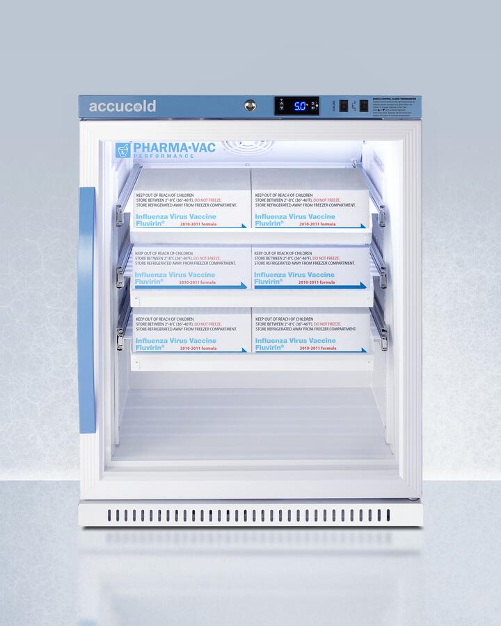 Accucold Summit - 6 Cu.Ft. ADA Height Vaccine Refrigerator, with Removable Drawers | ARG61PVBIADADR