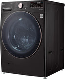 LG - 27 in. 4.5 cu. ft. Ultra Large Capacity Black Steel Smart Front Load Washing Machine with TurboWash360 | WM4000HBA